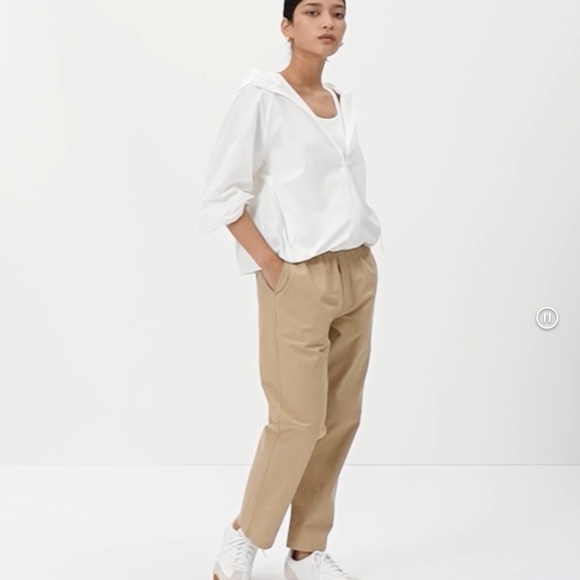 Cotton Relaxed Ankle Pants - Picture 6 of 6